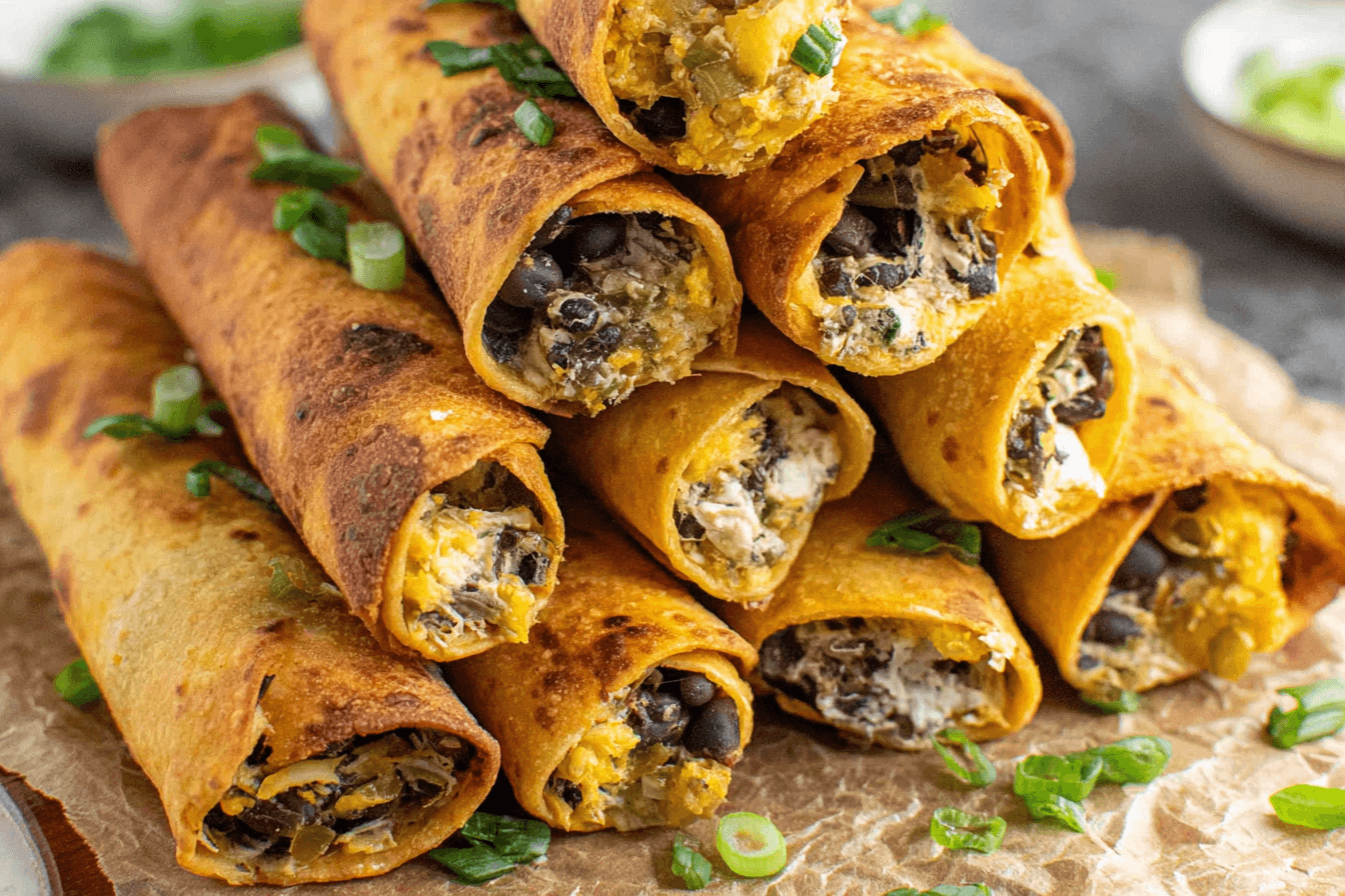 Crispy Black Bean Taquitos Recipe