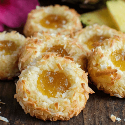 Hawaiian Pineapple Coconut Thumbprint Cookies Recipe
