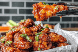 Hot Honey Peach Wings