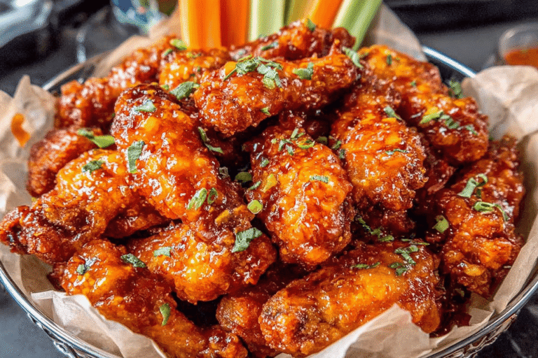 Hot Honey Peach Wings Recipe