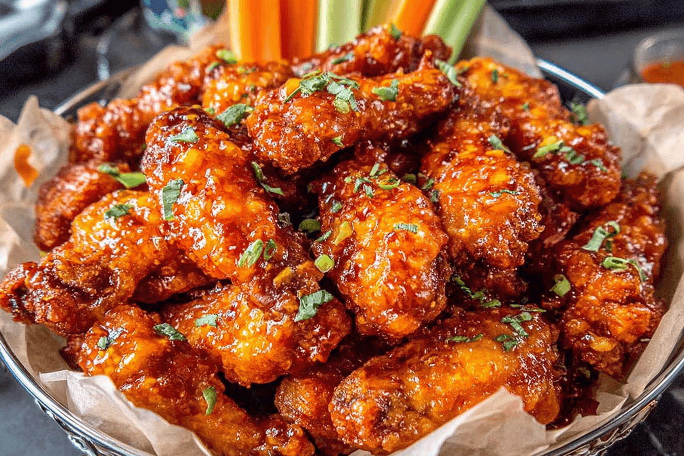 Hot Honey Peach Wings Recipe