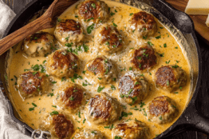 Keto Turkey Meatballs In A Creamy Sauce