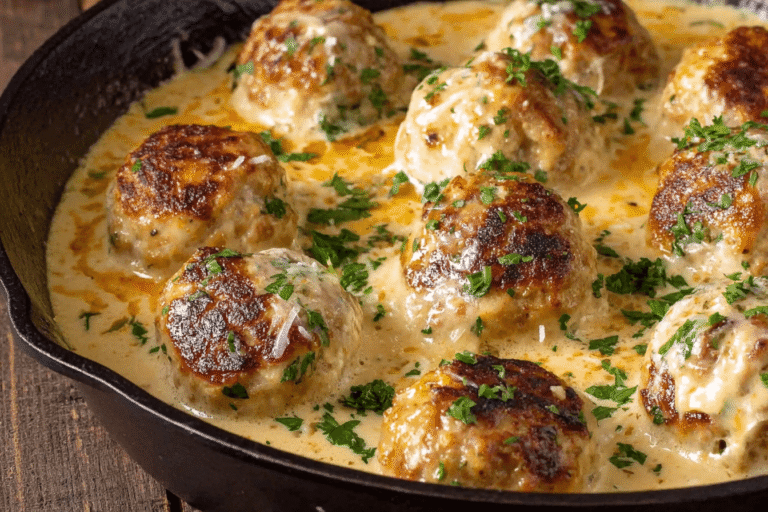 Keto Turkey Meatballs In A Creamy Sauce Recipe