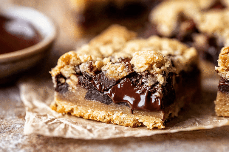 Oatmeal Chocolate Pecan Fudge Bars Recipe