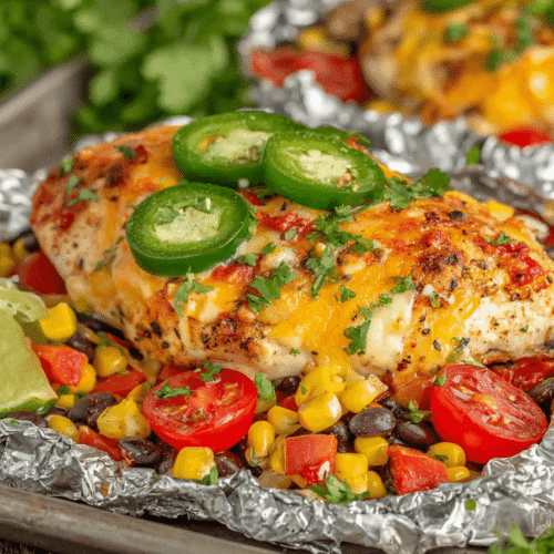 Santa Fe Chicken Foil Packets Recipe