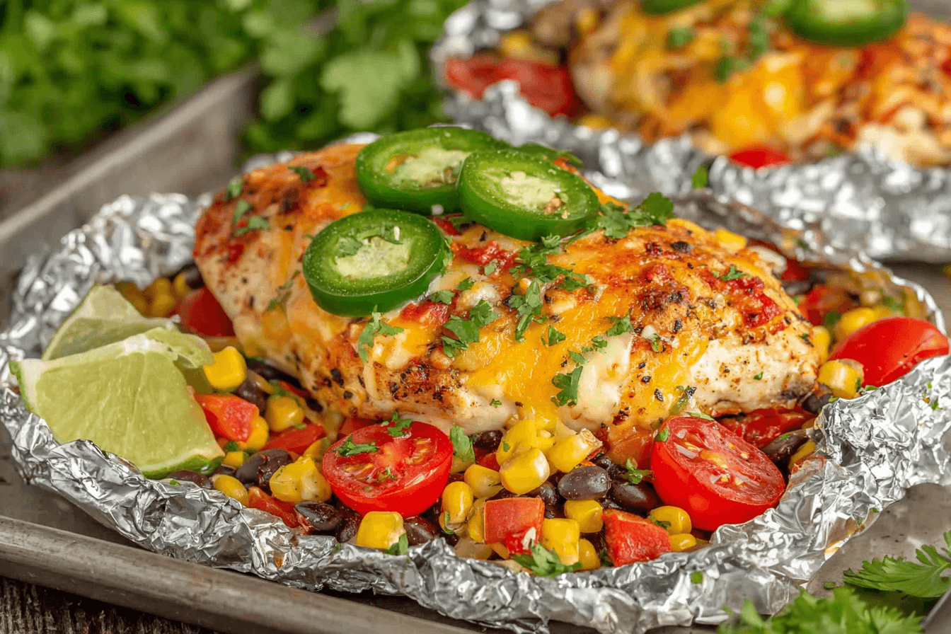 Santa Fe Chicken Foil Packets Recipe