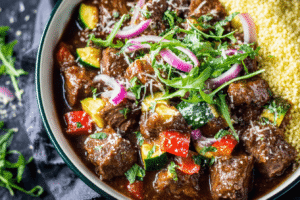 Slow Cooked Summer Beef Casserole